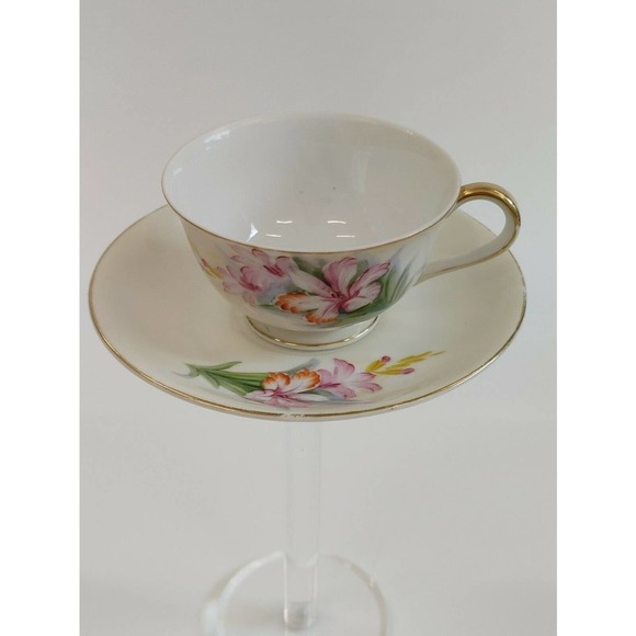 Occupied Japan Other - Vtg Hand Painted Occupied Japan Floral Cup, Saucer